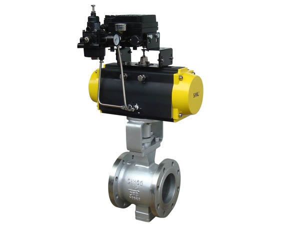 氣動(dòng)對(duì)夾式、法蘭式V型球閥